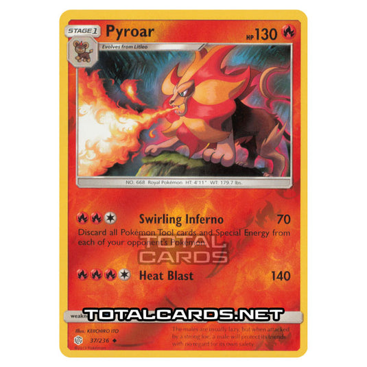 Pokemon - Sun & Moon - Cosmic Eclipse - Pyroar - 37/236 - (Reverse Holo)