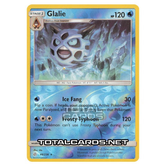 Pokemon - Sun & Moon - Cosmic Eclipse - Glalie - 48/236 - (Reverse Holo)