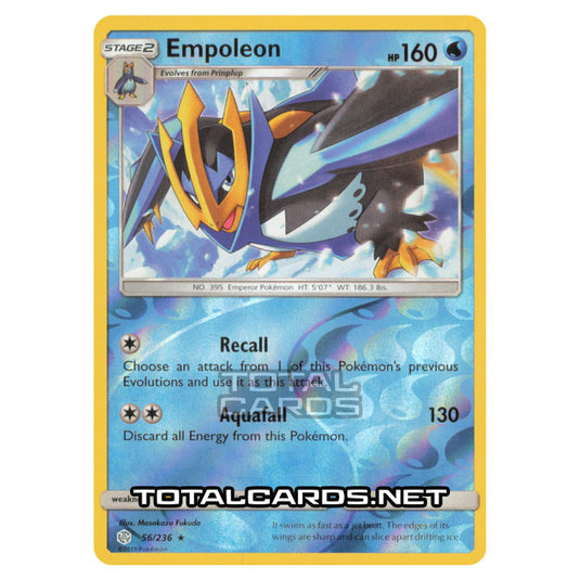 Pokemon - Sun & Moon - Cosmic Eclipse - Empoleon - 56/236 - (Reverse Holo)