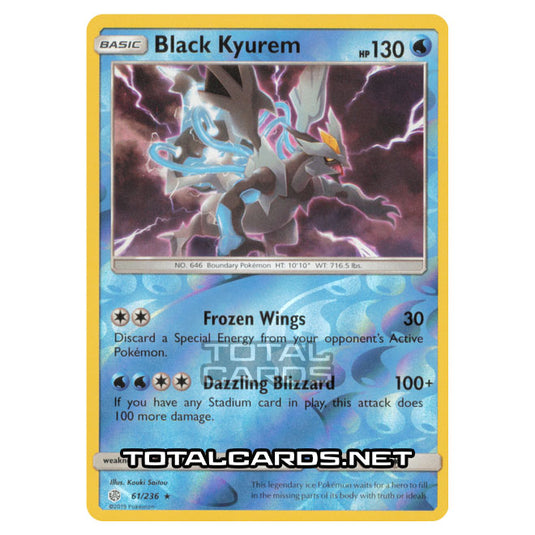 Pokemon - Sun & Moon - Cosmic Eclipse - Black Kyurem - 61/236 - (Reverse Holo)