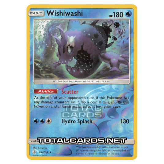 Pokemon - Sun & Moon - Cosmic Eclipse - Wishiwashi - 62/236 - (Reverse Holo)