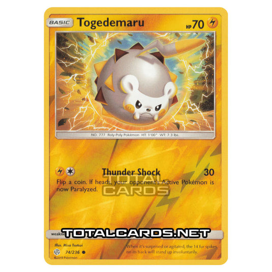 Pokemon - Sun & Moon - Cosmic Eclipse - Togedemaru - 74/236 - (Reverse Holo)