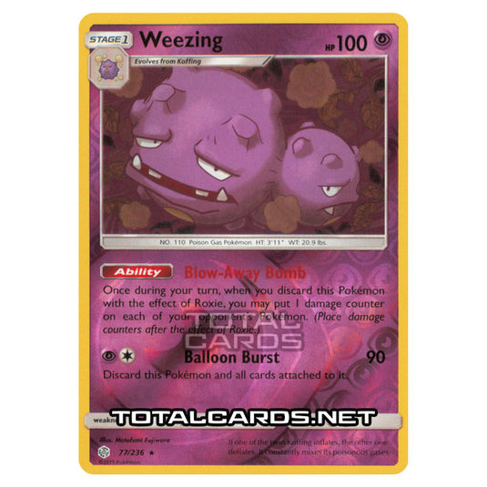 Pokemon - Sun & Moon - Cosmic Eclipse - Weezing - 77/236 - (Reverse Holo)