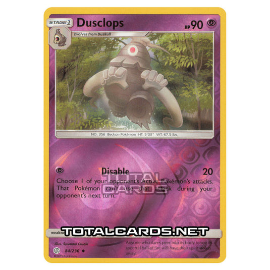 Pokemon - Sun & Moon - Cosmic Eclipse - Dusclops - 84/236 - (Reverse Holo)