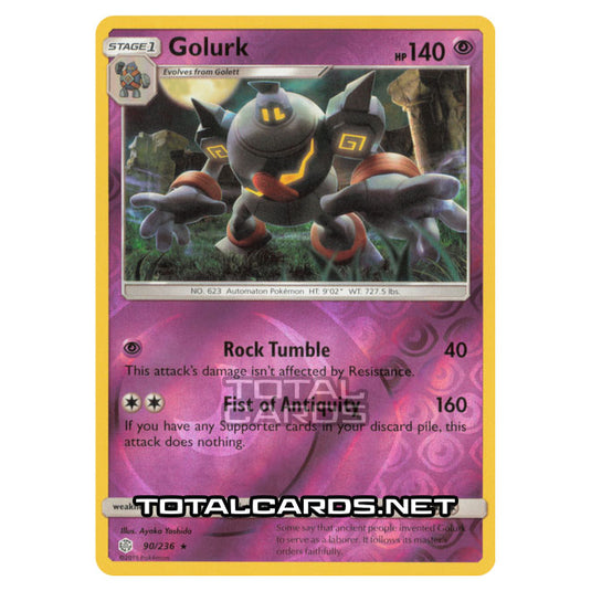 Pokemon - Sun & Moon - Cosmic Eclipse - Golurk - 90/236 - (Reverse Holo)