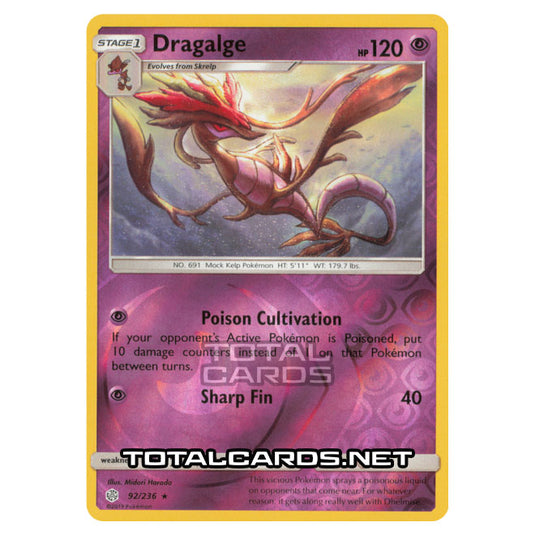 Pokemon - Sun & Moon - Cosmic Eclipse - Dragalge - 92/236 - (Reverse Holo)