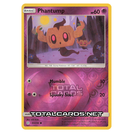 Pokemon - Sun & Moon - Cosmic Eclipse - Phantump - 93/236 - (Reverse Holo)