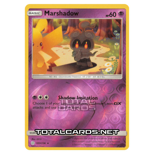 Pokemon - Sun & Moon - Cosmic Eclipse - Marshadow - 103/236 - (Reverse Holo)