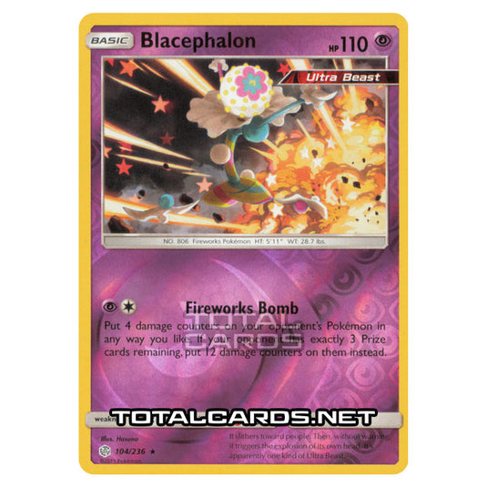 Pokemon - Sun & Moon - Cosmic Eclipse - Blacephalon - 104/236 - (Reverse Holo)