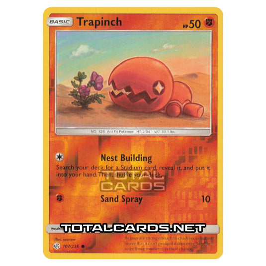 Pokemon - Sun & Moon - Cosmic Eclipse - Trapinch - 107/236 - (Reverse Holo)