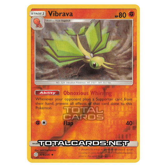 Pokemon - Sun & Moon - Cosmic Eclipse - Vibrava - 109/236 - (Reverse Holo)