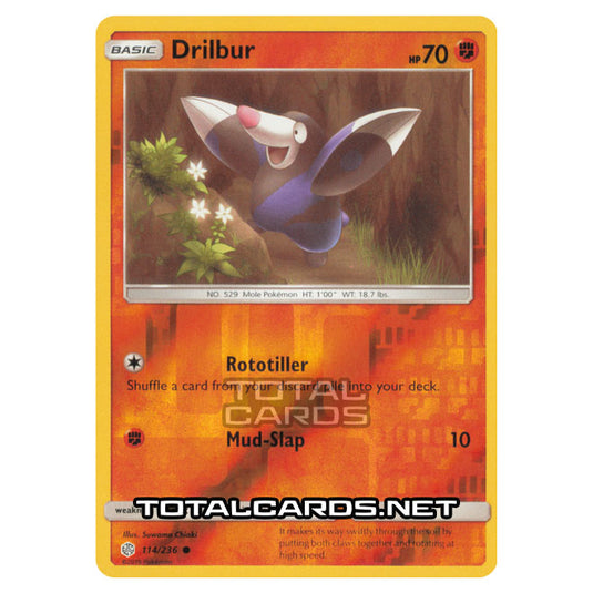 Pokemon - Sun & Moon - Cosmic Eclipse - Drilbur - 114/236 - (Reverse Holo)