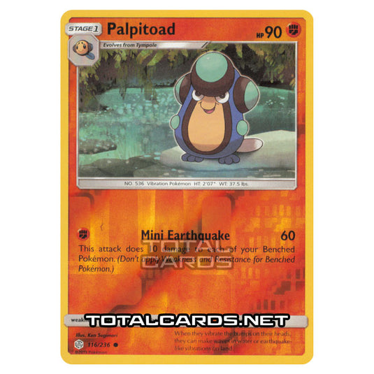 Pokemon - Sun & Moon - Cosmic Eclipse - Palpitoad - 116/236 - (Reverse Holo)