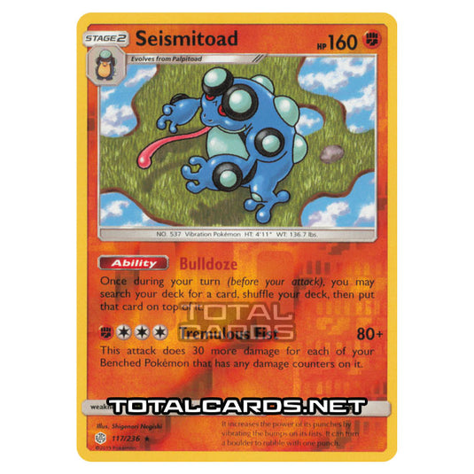 Pokemon - Sun & Moon - Cosmic Eclipse - Seismitoad - 117/236 - (Reverse Holo)