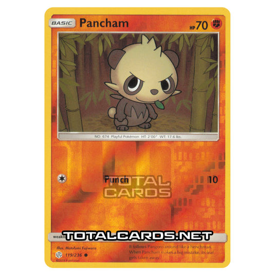 Pokemon - Sun & Moon - Cosmic Eclipse - Pancham - 119/236 - (Reverse Holo)