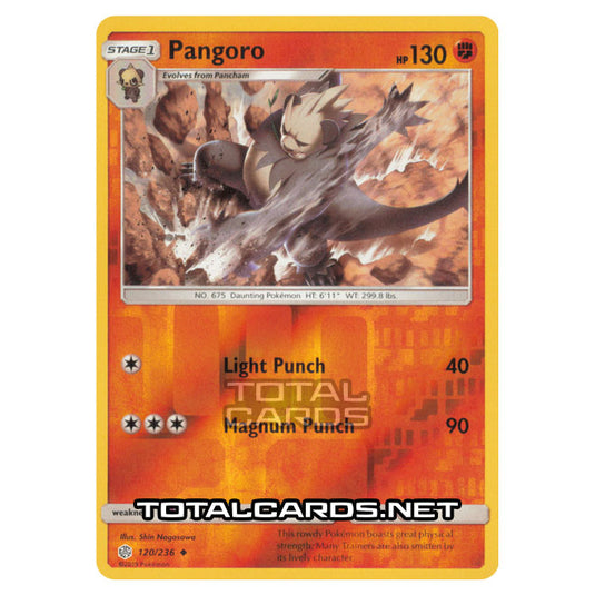 Pokemon - Sun & Moon - Cosmic Eclipse - Pangoro - 120/236 - (Reverse Holo)