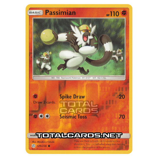 Pokemon - Sun & Moon - Cosmic Eclipse - Passimian - 125/236 - (Reverse Holo)