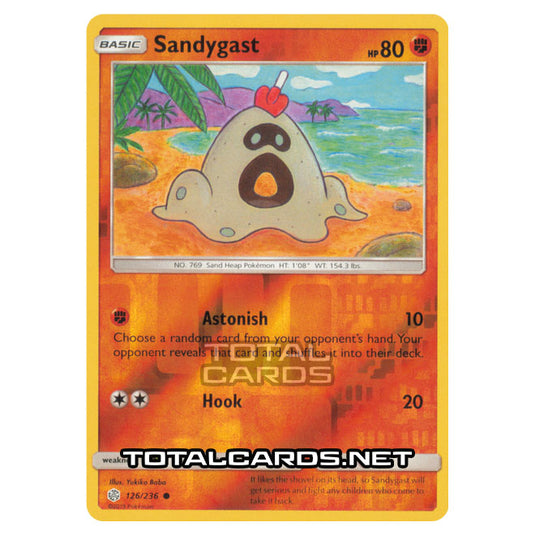 Pokemon - Sun & Moon - Cosmic Eclipse - Sandygast - 126/236 - (Reverse Holo)