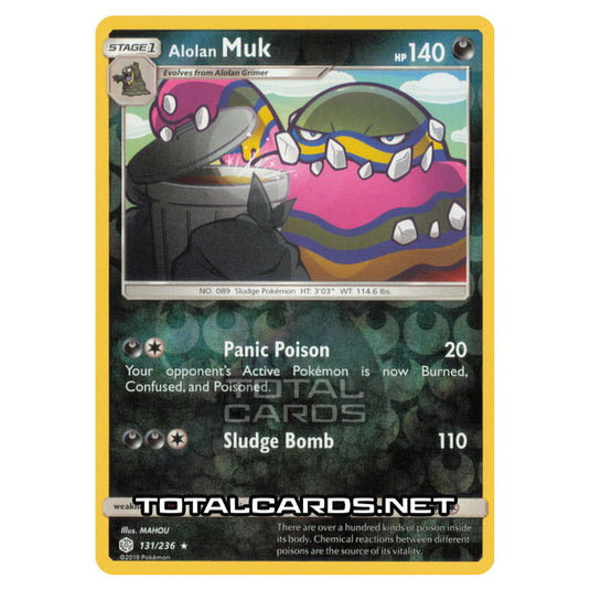 Pokemon - Sun & Moon - Cosmic Eclipse - Alolan Muk - 131/236 - (Reverse Holo)