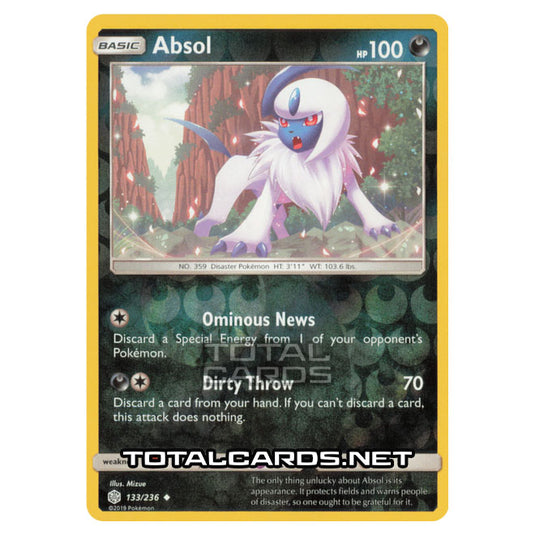 Pokemon - Sun & Moon - Cosmic Eclipse - Absol - 133/236 - (Reverse Holo)