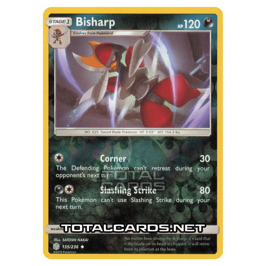 Pokemon - Sun & Moon - Cosmic Eclipse - Bisharp - 135/236 - (Reverse Holo)