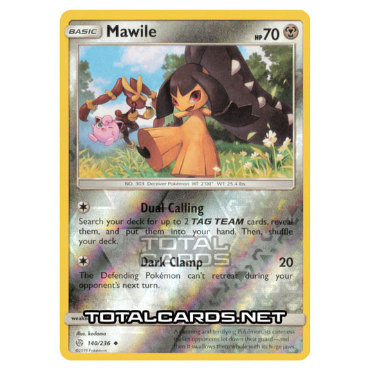 Pokemon - Sun & Moon - Cosmic Eclipse - Mawile - 140/236 - (Reverse Holo)