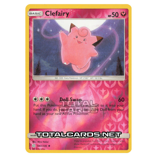 Pokemon - Sun & Moon - Cosmic Eclipse - Clefairy - 144/236 - (Reverse Holo)