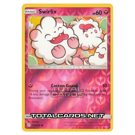 Pokemon - Sun & Moon - Cosmic Eclipse - Swirlix - 153/236 - (Reverse Holo)