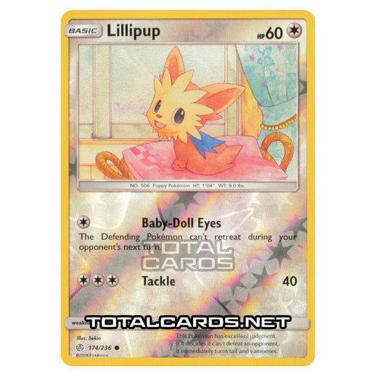 Pokemon - Sun & Moon - Cosmic Eclipse - Lillipup - 174/236 - (Reverse Holo)