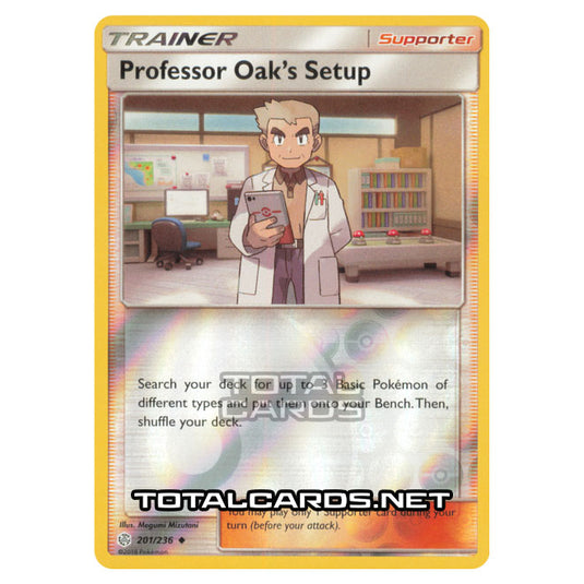 Pokemon - Sun & Moon - Cosmic Eclipse - Professor Oak's Setup - 201/236 - (Reverse Holo)
