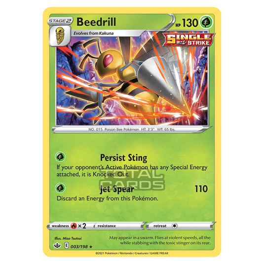 Pokemon - Sword & Shield - Chilling Reign - Beedrill - 003/198