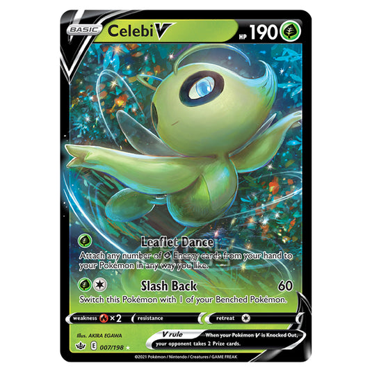 Pokemon - Sword & Shield - Chilling Reign - Celebi V - 007/198 Pokemon - Sword & Shield - Chilling Reign - Celebi V - 007/198