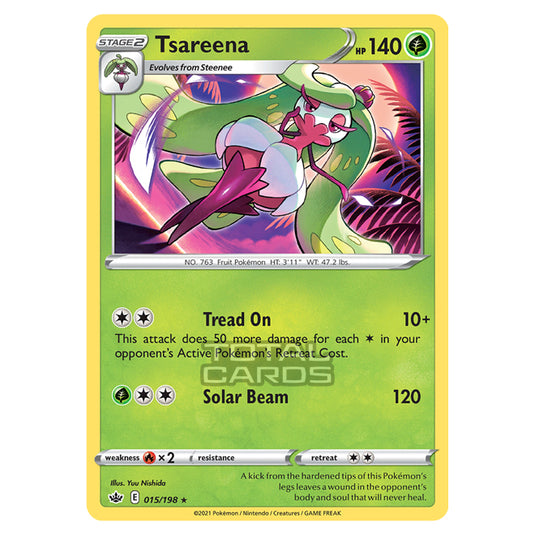 Pokemon - Sword & Shield - Chilling Reign - Tsareena - 015/198 Pokemon - Sword & Shield - Chilling Reign - Tsareena - 015/198