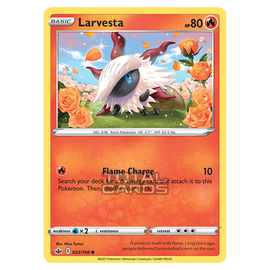 Pokemon - Sword & Shield - Chilling Reign - Larvesta - 023/198