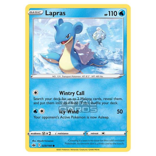 Pokemon - Sword & Shield - Chilling Reign - Lapras - 029/198