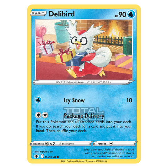 Pokemon - Sword & Shield - Chilling Reign - Delibird - 032/198