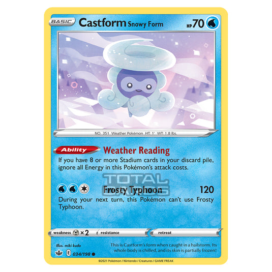 Pokemon - Sword & Shield - Chilling Reign - Castform Snowy Form - 034/198