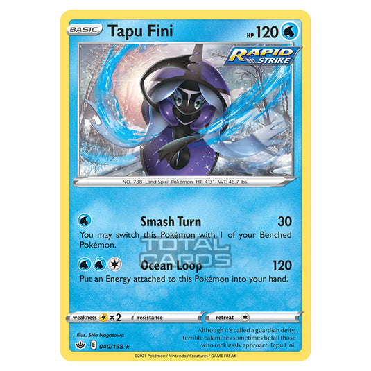 Pokemon - Sword & Shield - Chilling Reign - Tapu Fini - 040/198