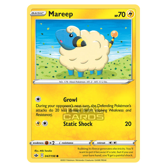 Pokemon - Sword & Shield - Chilling Reign - Mareep - 047/198