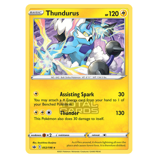 Pokemon - Sword & Shield - Chilling Reign - Thundurus - 052/198