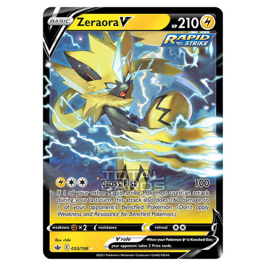 Pokemon - Sword & Shield - Chilling Reign - Zeraora V - 053/198