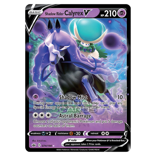 Pokemon - Sword & Shield - Chilling Reign - Shadow Rider Calyrex V - 074/198