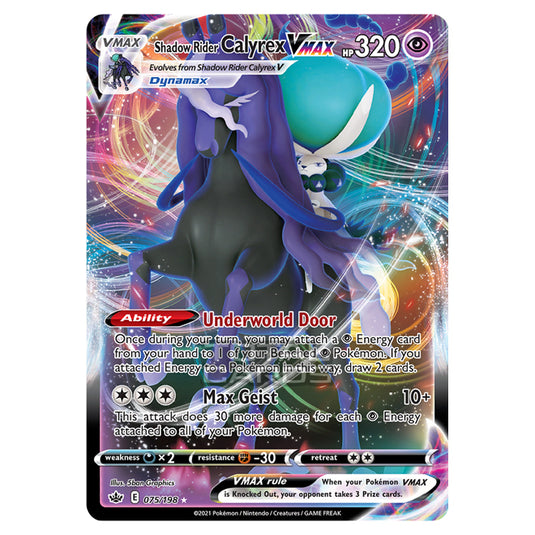 Pokemon - Sword & Shield - Chilling Reign - Shadow Rider Calyrex VMAX - 075/198