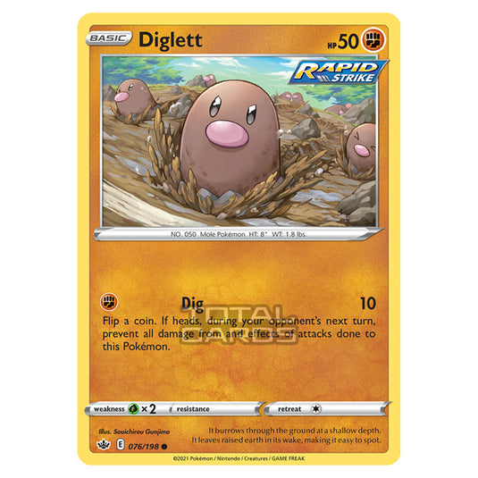 Pokemon - Sword & Shield - Chilling Reign - Diglett - 076/198