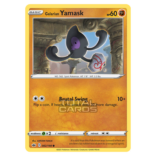 Pokemon - Sword & Shield - Chilling Reign - Galarian Yamask - 082/198