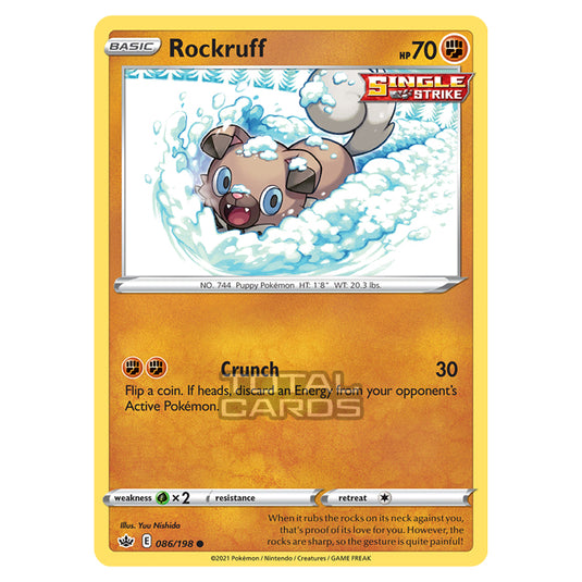 Pokemon - Sword & Shield - Chilling Reign - Rockruff - 086/198