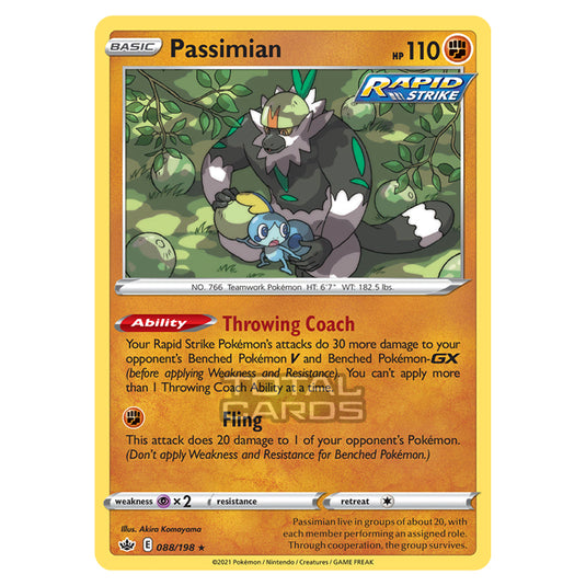 Pokemon - Sword & Shield - Chilling Reign - Passimian - 088/198