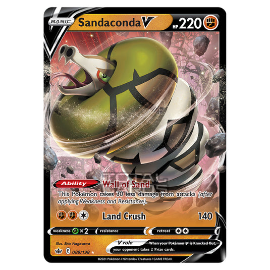 Pokemon - Sword & Shield - Chilling Reign - Sandaconda V - 089/198