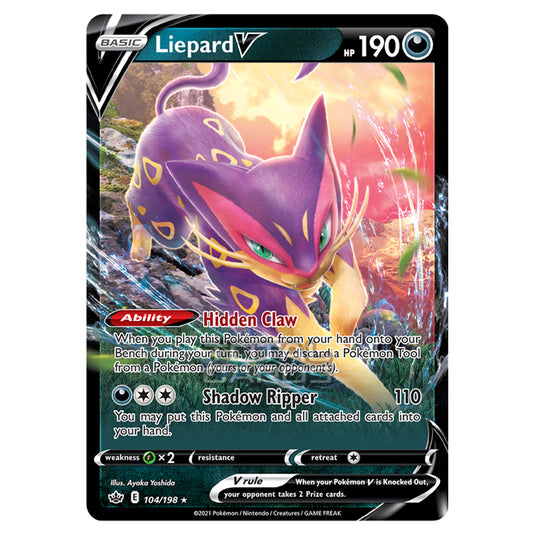 Pokemon - Sword & Shield - Chilling Reign - Liepard V - 104/198