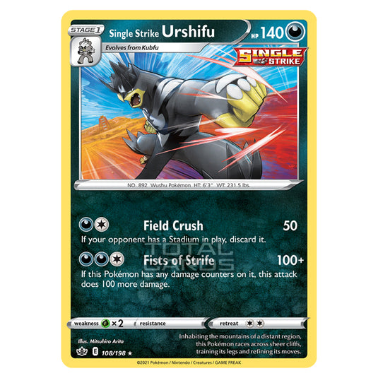 Pokemon - Sword & Shield - Chilling Reign - Single Strike Urshifu - 108/198